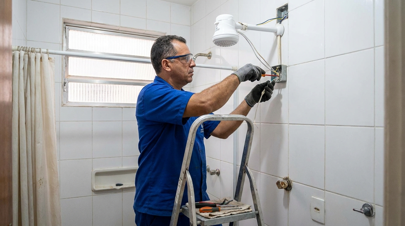 Instalacao de chuveiro eletrico em Uberlândia‑MG