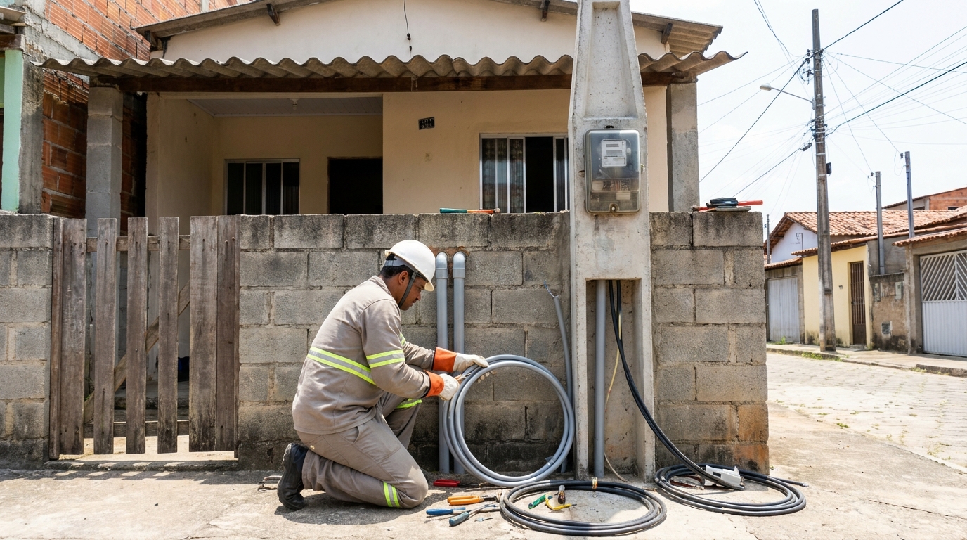 Instalacao de padrao de energia residencial em Uberlândia‑MG