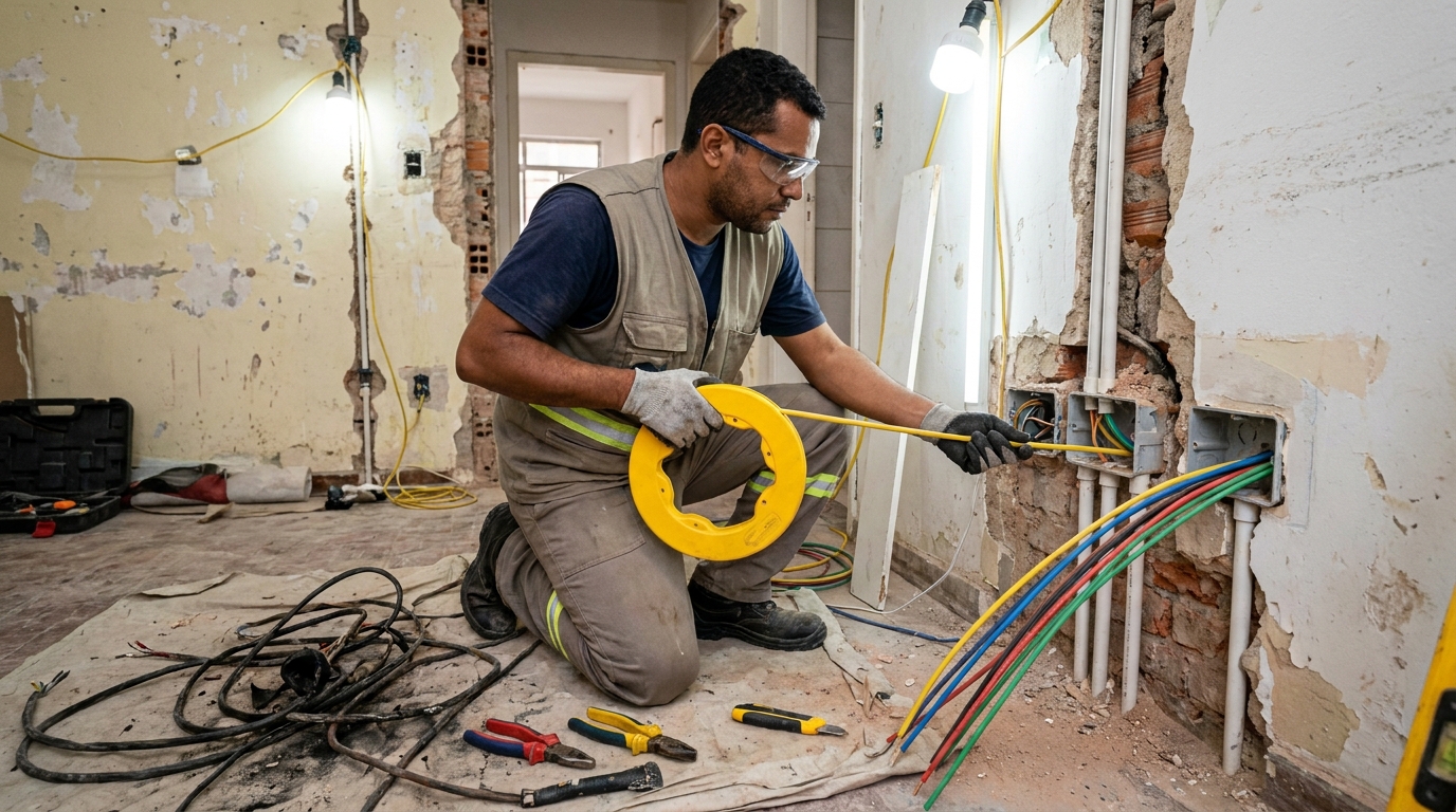 Troca de fiacao eletrica profissional em Uberlândia‑MG